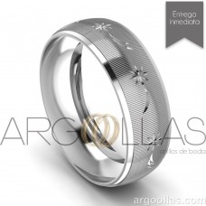 Argolla Clásica Oro 10K 6mm Diamantado (Oro Amarillo, Oro Blanco, Oro Rosa) MOD: 220-6 